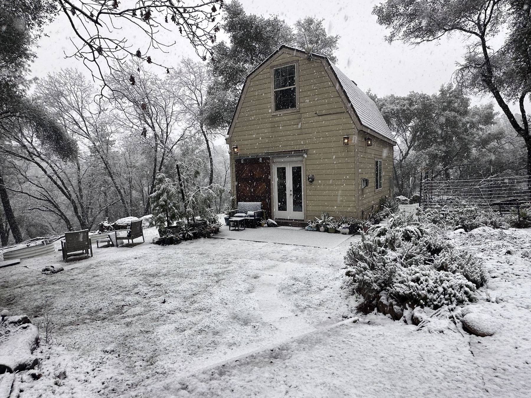 Cottage in snow